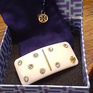 AUTHENTIC NEW TORY BURCH BARRETTE HAIRCLIP DUSTBAG